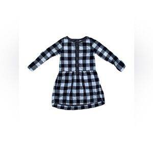 Tea Collection Size 5 Checkered Plaid Lightweight Flannel Shirt Dress